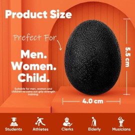 HiKeep Hand Exercise Balls, Stress Relief Ball - Set of 6 Physical Therapy Different...