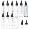 BENECREAT Transparent Plastic Squeeze Bottles, 100ml/3.4 oz, 10 Packs