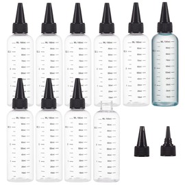 BENECREAT Transparent Plastic Squeeze Bottles, 100ml/3.4 oz, 10 Packs