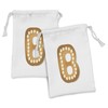Ambesonne Christmas Alphabet Fabric Pouch Set of 2, Christmas Gingerbread