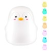 Soft Silicone Penguin Night Lights for Kids 7 Color LED