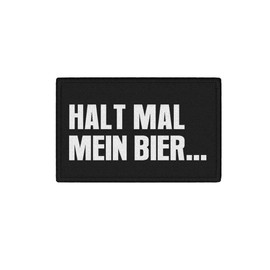 Copytec Patch 7.5 x 4.5 cm Humour Halt mal mein Bier Pub Saufen Challenge Epic #42352
