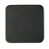 Dacasso Black Leatherette 4 Square Holder Coaster Set