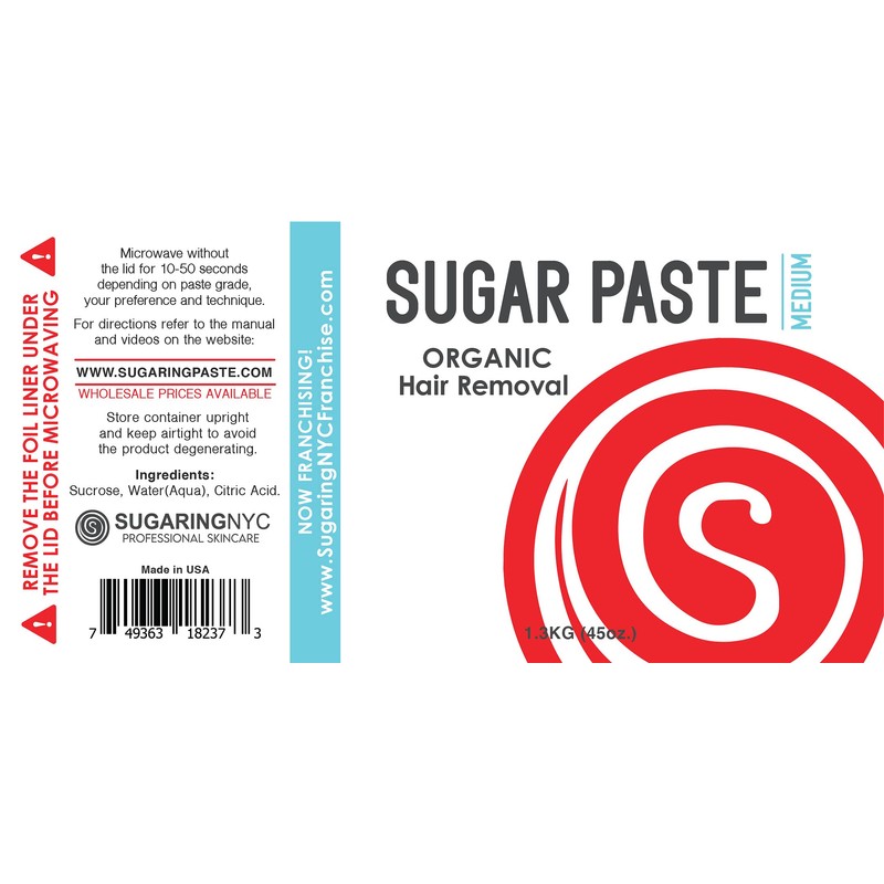 SUGARING PASTE – MEDIUM 1.3kg 45Oz (BIKINI, BRAZILIAN, UNDERARMS, UPPER