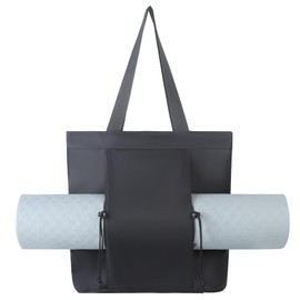 YOJOB Yoga Mat Bag Yoga Bag with Yoga Mat Carrier Carryall Shoulder Bag Reversible Tote Bag for Pilates,Office, Travel, Workout,Beach and Gym (Black)