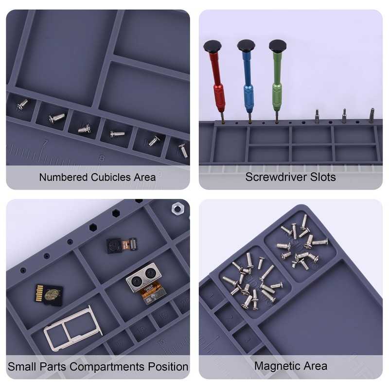 Premium Heat Resistant 932°F 20.7" x 13.4" Magnetic Anti-Static Mat