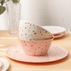 Bzyoo 12-Piece Melamine Dinnerware Set - White Confetti | Lightweight,