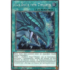 RA04-DE192 - The Eye of Timaeus - Platinum Secret Rare - German - 1st Edition - Quarter Century Stampede - With MZTCG Shipping Protection Yugioh