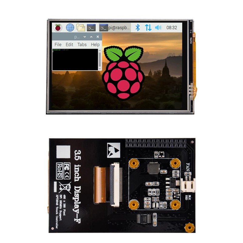 owootecc 3.5 inch Touch Screen with Case for Raspberry Pi