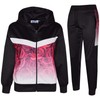 A2Z 4 Kids Girls Boys Tracksuit Hooded Panelled Jacket &