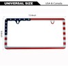 USA American Flag UV Resistant 2 Hole Slim Style Stainless