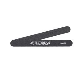 Empyrean Premium Nail Files | Made in USA | Coarse 100/180 Medium | Disinfectable Washable Reuseable | Black Cushion File