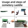 Cemetery Saddle, 2 Pack Headstone Saddles for Headstones fit on