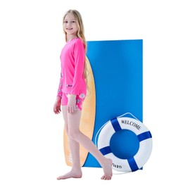 Ovovod Girls Swimsuit Two Piece Rash Guard Set for 4-14 Years UPF 50+ UV Protective Long Sleeve Swimwear