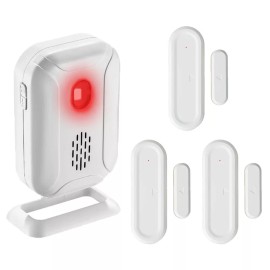 digi-office 3PK Magnetic Sensors Alarm Door Window Open Detector Chime Alert for Home Shop