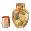 Pure Copper Bedside Water Carafe with Tumbler, Eco-Friendly, Reaping Ayurvedic