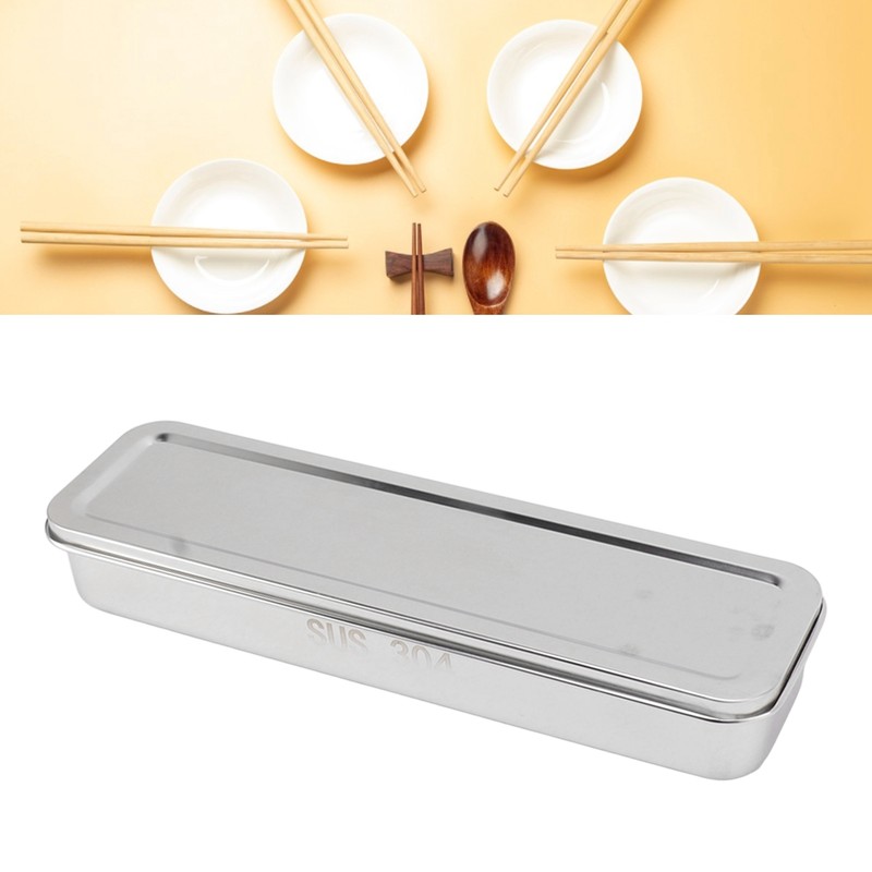 Stainless Steel Cutlery Tray Holder Kitchen Chopstick Spoon Fork Storage
