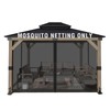 Aoodor Universal 10x12 ft Gazebo Mosquito Netting, Replacement 4-Panel Sidewalls