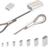 Rrina 315Pcs 8 Sizes Aluminum Crimping Loop Sleeve Double Barrel