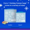 Ziploc Holiday Freezer Gallon Bags Secure Double Zipper Festive Designs