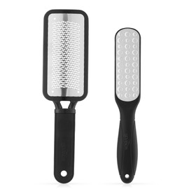 Foot Files and Callus Remover - Stainless Steel Foot Rasp and Dual-Sided Foot File, Professional Pedicure Tools for Foot Care (Pack of 2)