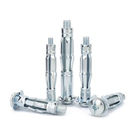 Lakada Cavity Dowels Metal Galvanised Hollow Wall Dowels M6 x 52 mm for Fixings in Plasterboard, Pack of 30 Cavity Metal Dowels Expansion Dowels