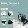 VIDOSCLA Graffiti Rolling Backpack Kids Schoolbag with Wheels Trolly BookBag