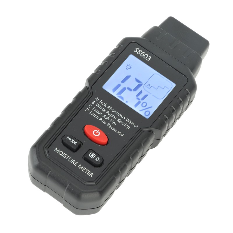 Digital Wood Moisture Meter ABS Wood Humidity Tester Light Weight