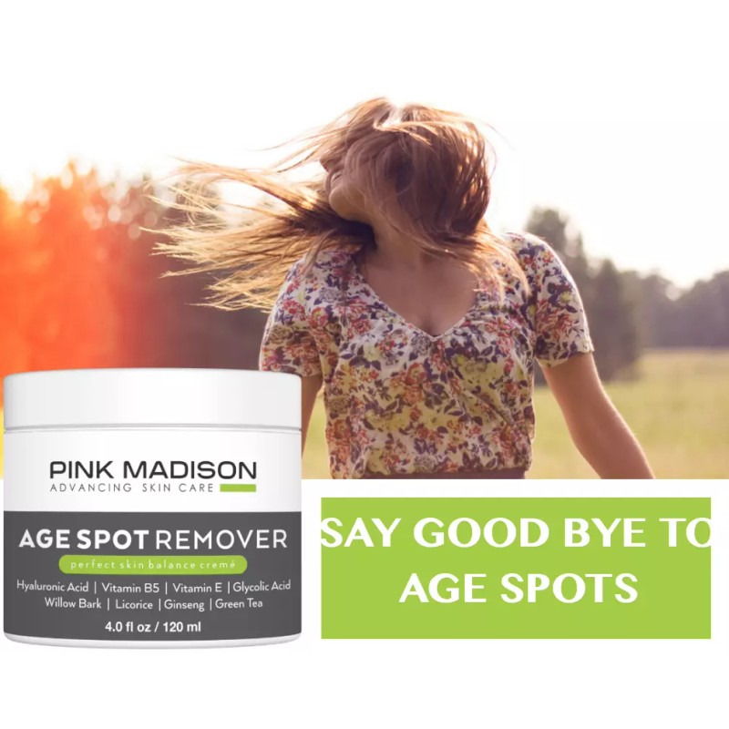 Pink Madison Age Spot Remover Face Body, Hands, Neck. Dark