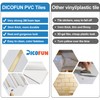 DICOFUN 1 Sheet White & Marble Look Peel and Stick
