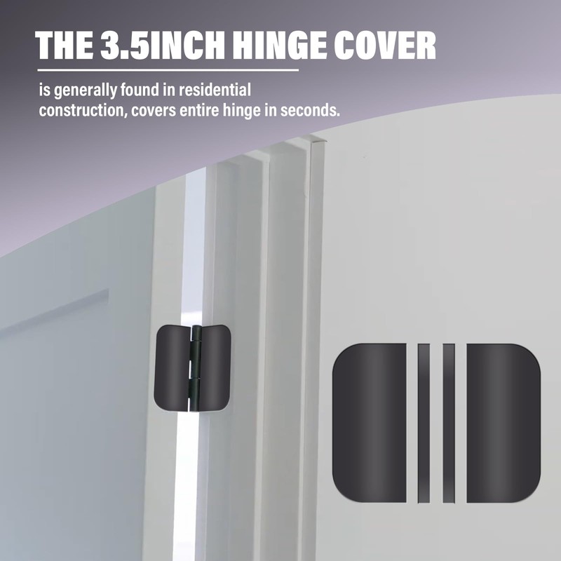 60 Pack 3.5" Magnetic Door Hinge Covers for Painting, Flexible