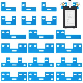 PH PandaHall Pack of 18 6 Styles Badge Badge Holder Topper Acrylic Card Holder ID Badge Topper Buddy Pin Holder for Nurse Doctor Personal Name Card, blue