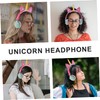 SHOWERORO 1Pc Unicorn Ear Headphones Creative Design for Quality Material