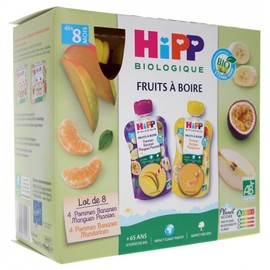 HiPP Drinking Fruit from 8 Months Organic 8 Gourds of 90ml