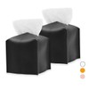 Tissue Box Cover, Square PU Leather Tissue Holder, Square Napkin