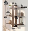 SUMGAR Floating Shelves for Wall Walnut Mounted Shelf Unit for