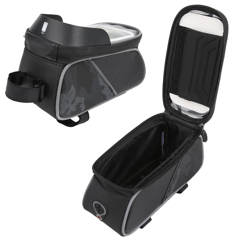 Bike Front Frame Bag Waterproof TPU Sensitive Touch Screen Top