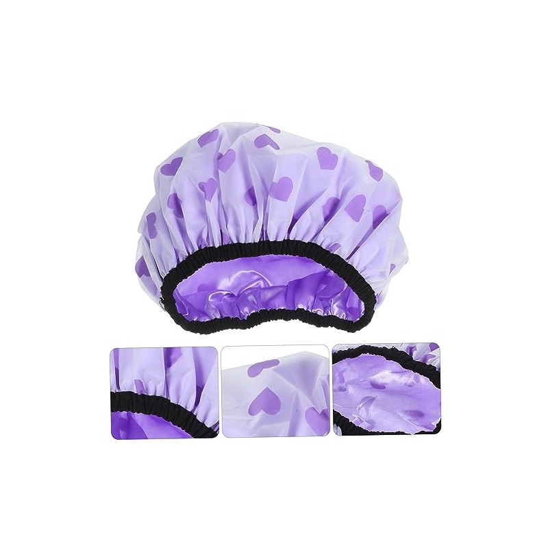 Plafope Gorro Ducha Doble Mujeres Accesorio Reutilizable Secado Rápido Diseño