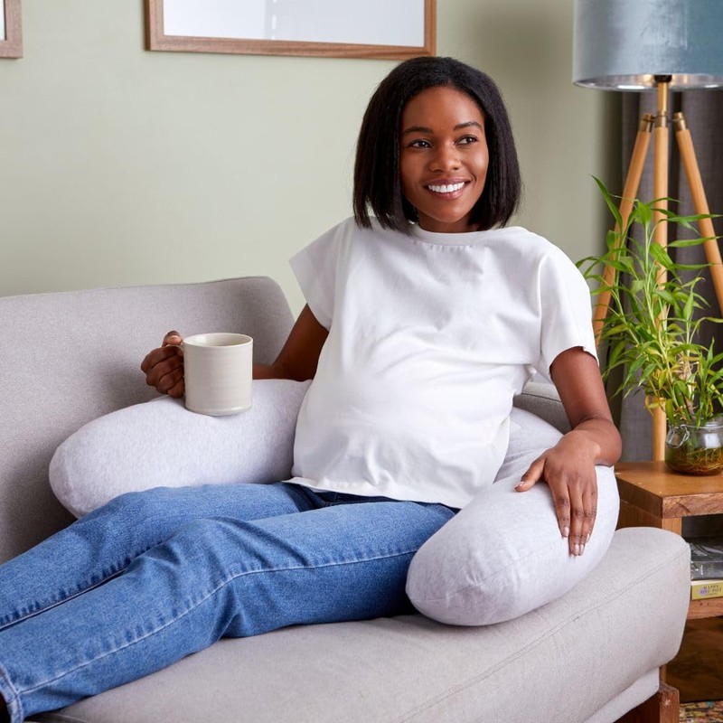 PurFlo COVER BREATHE PREGNANCY PILLOW- MINIMAL GREY