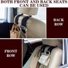 2PCS Gancho Reposacabezas Para Coche De Cuero Multifuncional Accesorio Automotriz