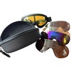Omana Safety Goggles, Single frame with 5 lenses, Windproof Dustproof