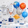 7Pcs Astronaut Rocket Balloons/Outer Space Birthday Party Decor with 4D