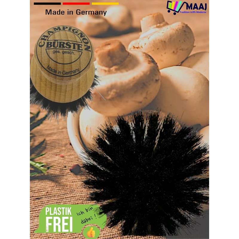 MAAJ CHAMPIGNON BRUSH / Mushroom Brush / Pot Brush Wood