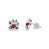 Paw Print Stud Earrings in 925 Solid Sterling Silver and