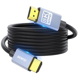 BENFEI 4K@120Hz HDMI to HDMI 2.1 Cable, 1.8Meter, 48 Gbps, Aluminum Shell, Nylon Braided
