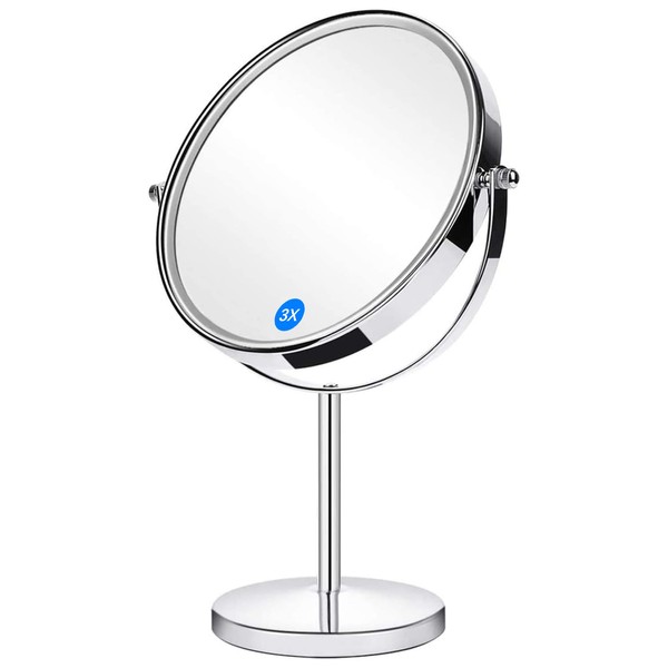 ASACESCU Vanity Mirror Makeup Mirror with Stand, Double Sided 1X