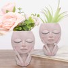 PovKeever Resin Planters Indoor Outdoor Succulent Planter Small Flower Pot