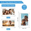 uxcell 10 Pcs Acrylic Fridge Magnetic Picture Frame, 2.4 x