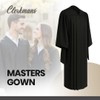 CLERKMANS Classic Master’s Degree Matte Graduation Gown – Deluxe Fluted