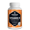 Vitamin B complex extra high dosed, 120 vegan tablets for